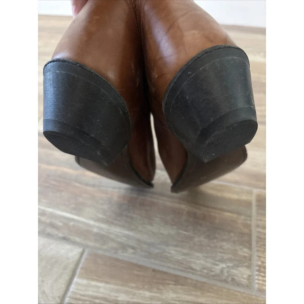 Acme Brown Leather Dingo Boots Circa 1980s Made In USA 8.5m Collector's Item Men